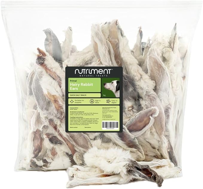 Air Dried Hairy Rabbit Ears - 1kg