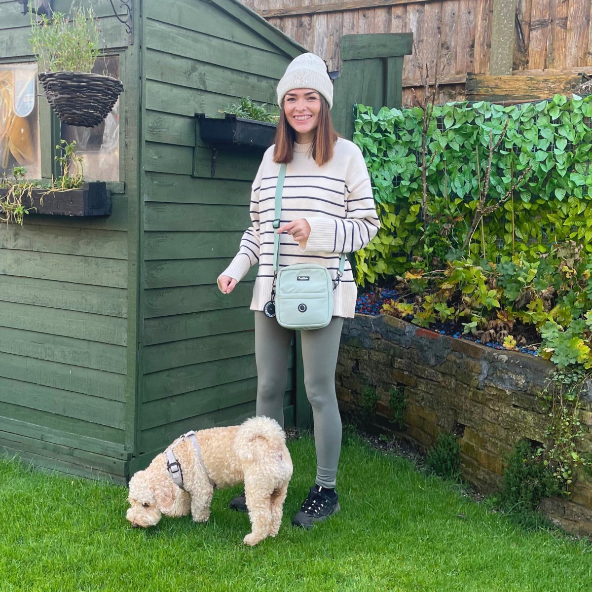 Mini Dog Walking Bag - Sage Green