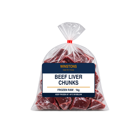 Raw Beef Liver Chunks 1kg (frozen) – Winston's raw dog food