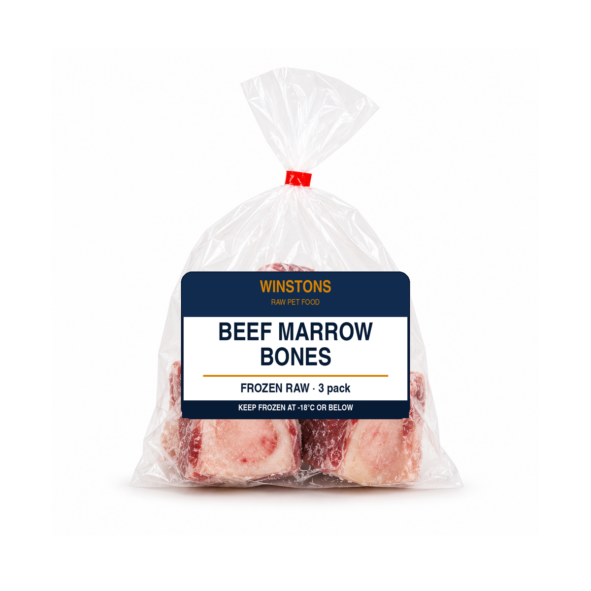 Raw Beef Marrow Bones 3pk (frozen) – Winston's raw dog food