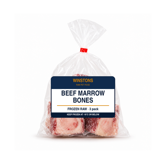 Raw Beef Marrow Bones 3pk (frozen) – Winston's raw dog food