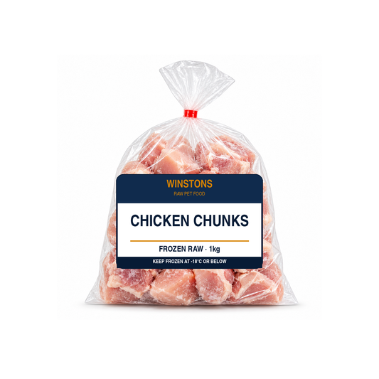 Raw Chicken Chunks 1kg (frozen) – Winston's raw dog food