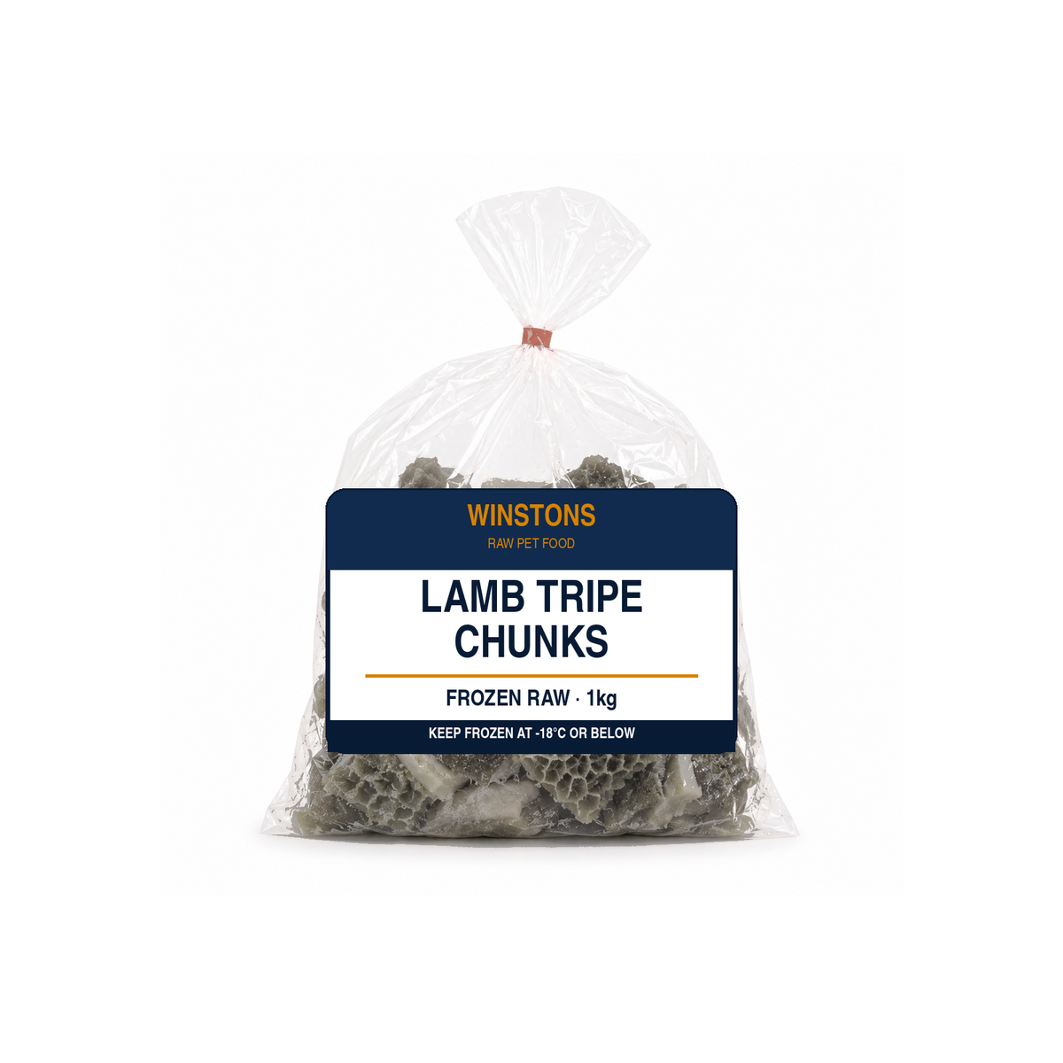 Raw Lamb Tripe Chunks 1kg (frozen) – Winston's raw dog food