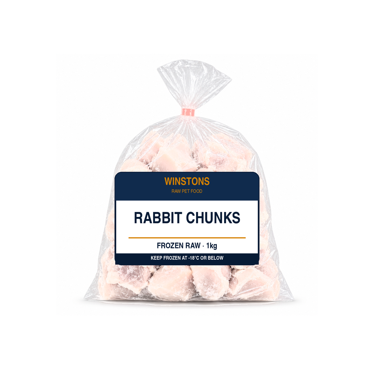Raw Rabbit Chunks 1kg (frozen) – Winston's raw dog food