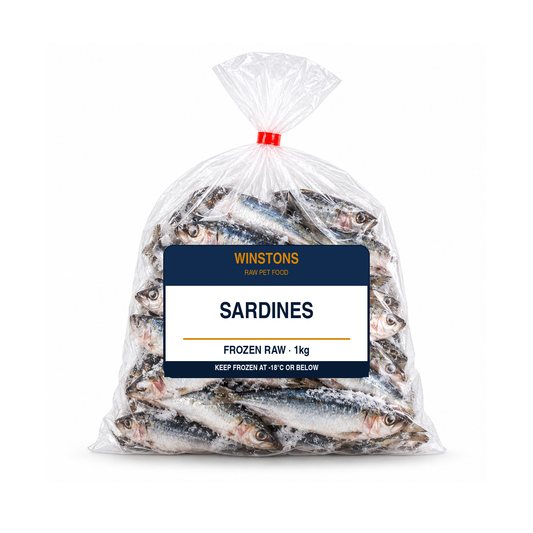 Raw Sardines 1KG (frozen) – Winston's raw dog food