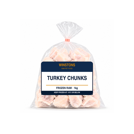 Raw Turkey Chunks 1kg (frozen) – Winston's raw dog food
