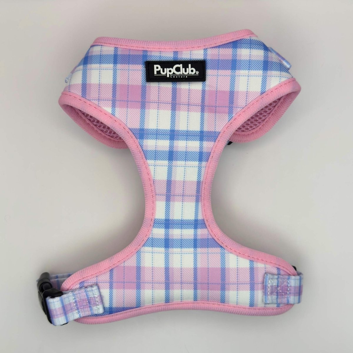 Adjustable Harness - Pink Tartan