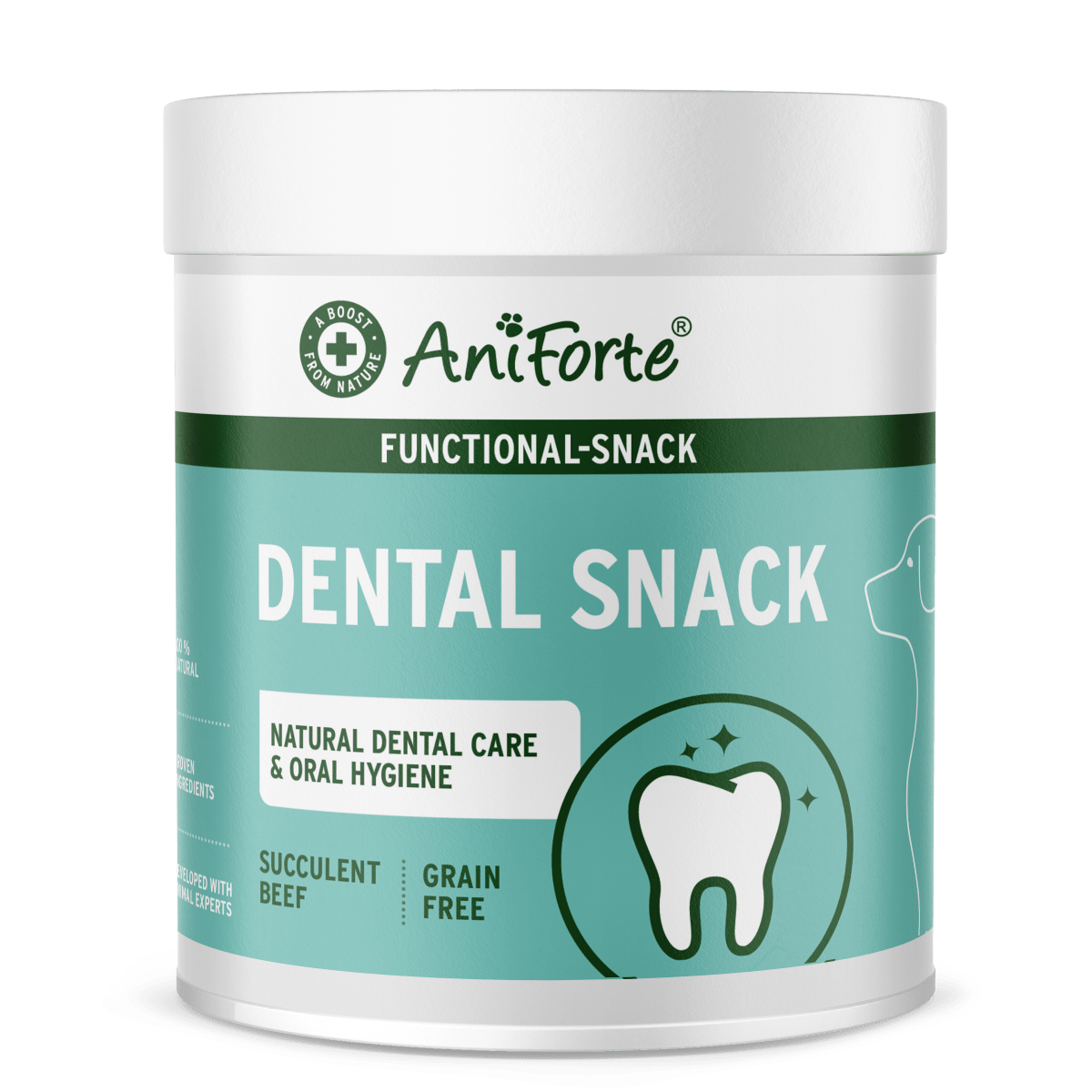 AniForte Dental Functional Snack for dogs, manufacturer's 300g pack image