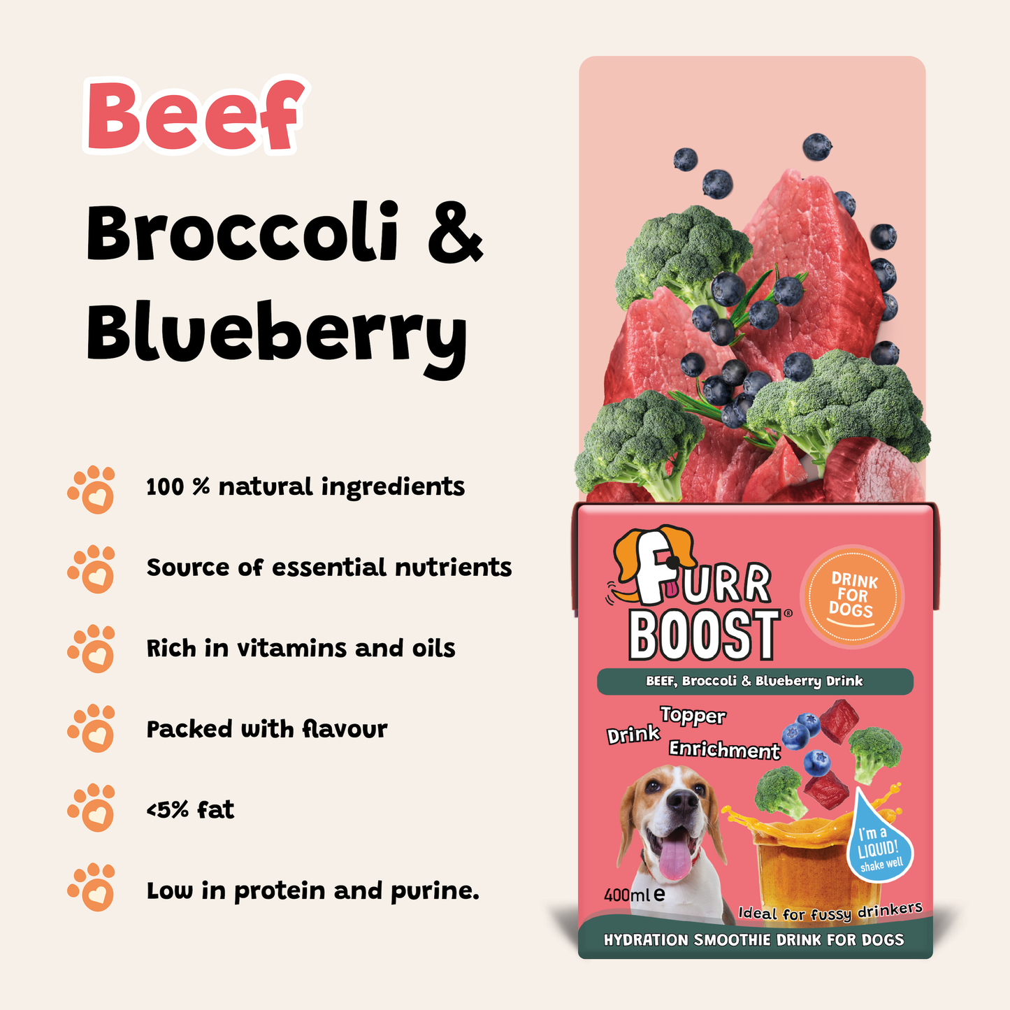 Beef, Broccoli and Blueberry Case 12x400ml