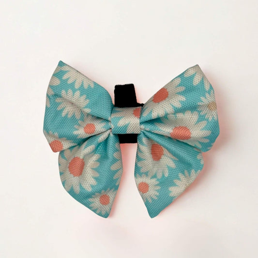 Dog Sailor Bow - Pastel daisy