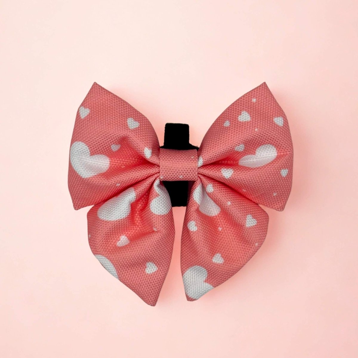 Dog Sailor Bow - Peachy Hearts
