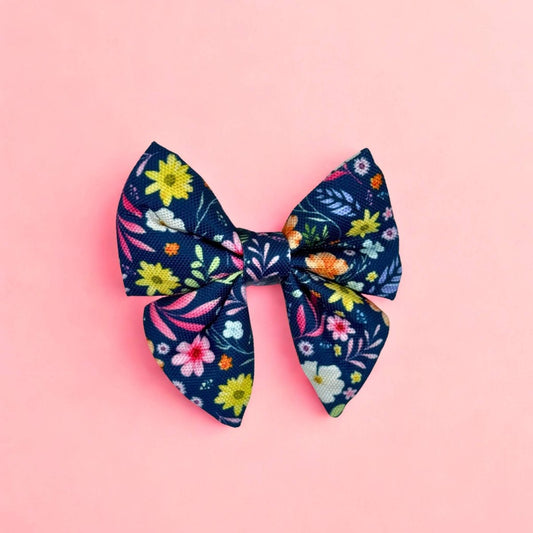 Dog Sailor Bow - Summer Meadow