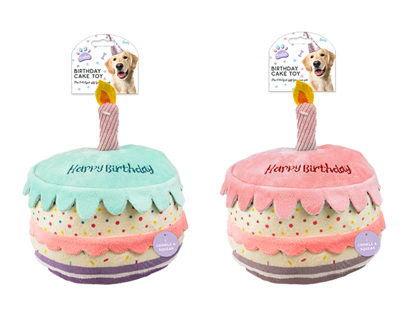 Plush Birthday Cake Dog Toy – supplied by Gem Imports