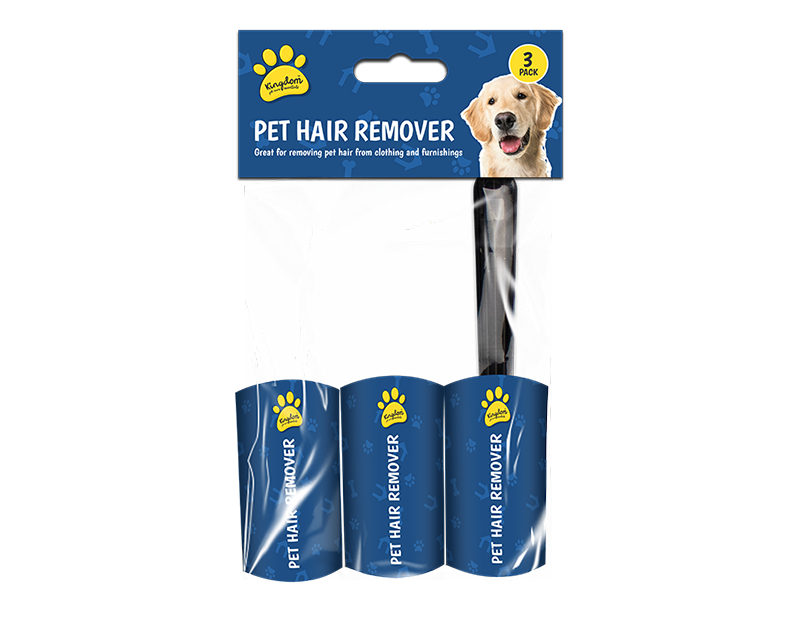 Pet Hair Roller & Refills – 3 Rolls – supplied by Gem Imports