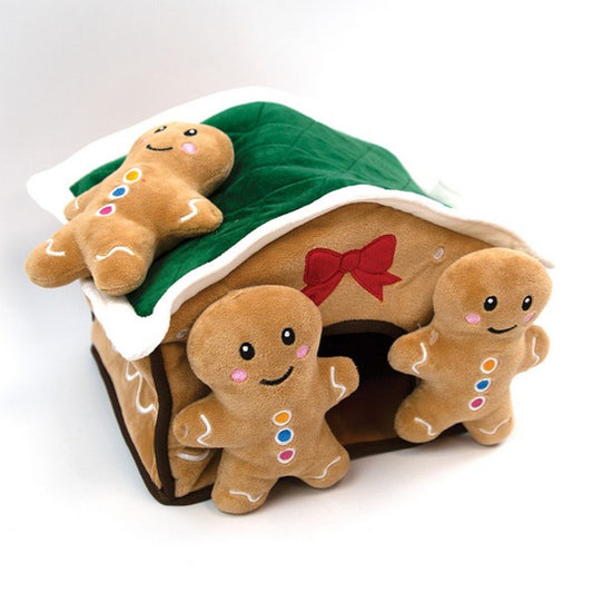 Happy Pet Gingerbread House Burrow & Hide Toy
