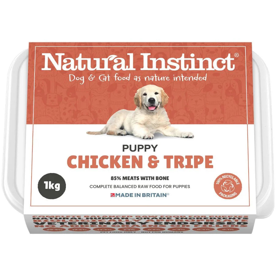 Natural Instinct Puppy Chicken & Tripe Raw Dog Food 1kg