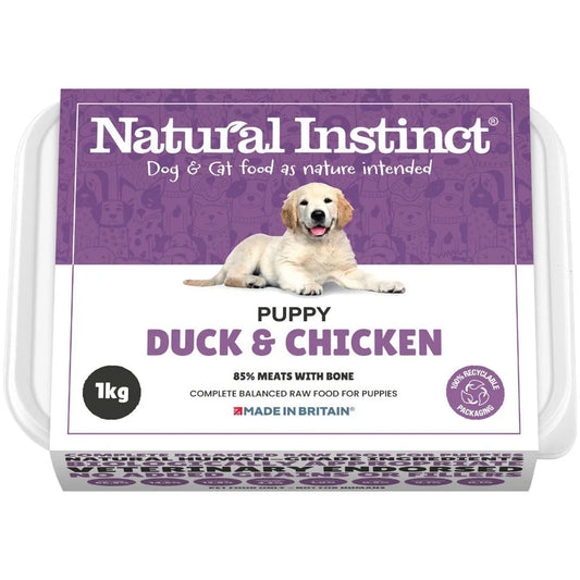 Natural Instinct Puppy Duck & Chicken Raw Dog Food 1kg