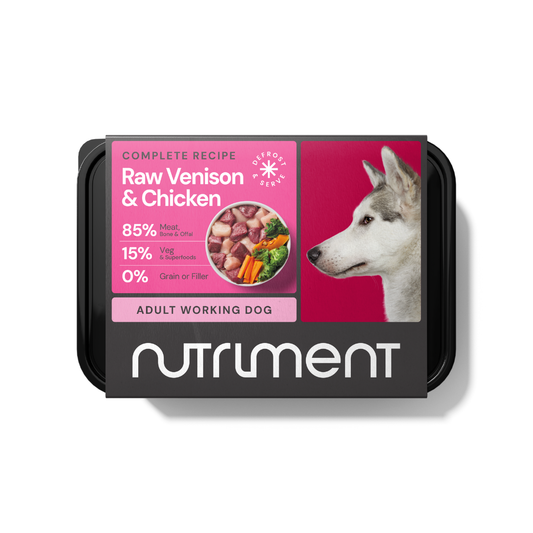 Nutriment Raw Venison & Chicken 500g — current packaging