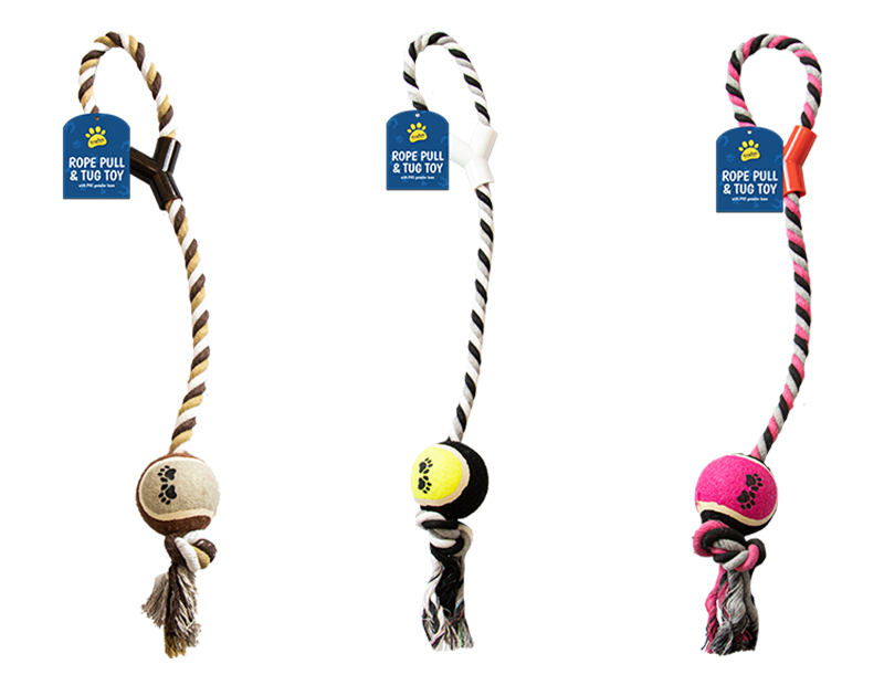 Kingdom Rope Dog Tugger Toy with Ball