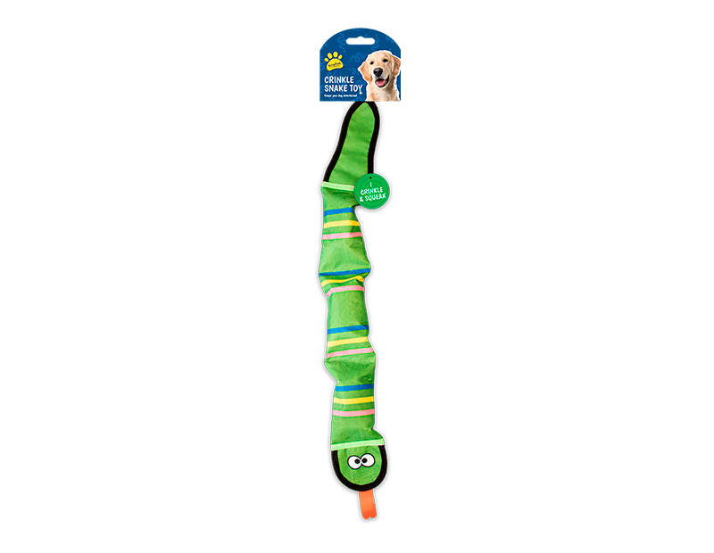 Kingdom Crinkley Snake Dog Toy – 68cm