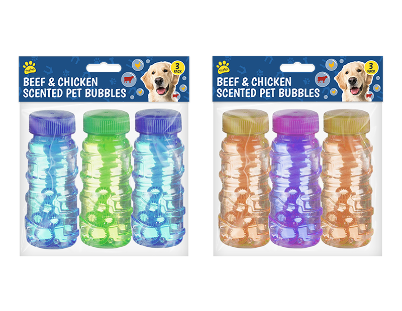 Kingdom Beef & Chicken Scented Pet Bubbles – 3 Pack