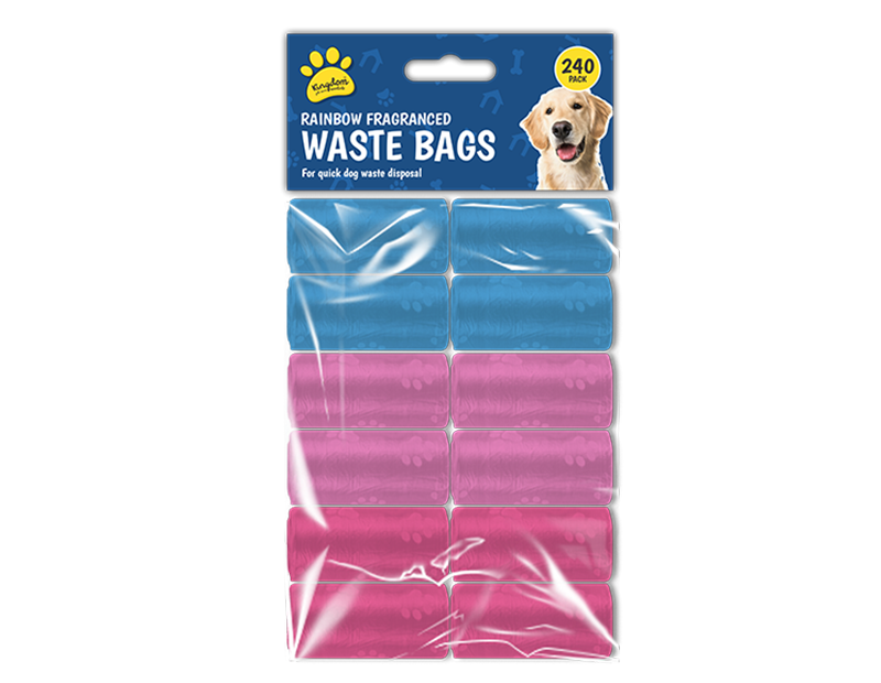 Kingdom Rainbow Fragranced Dog Poo Bags – 240 Pack