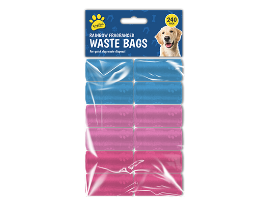 Kingdom Rainbow Fragranced Dog Poo Bags – 240 Pack