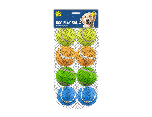 Kingdom Dog Play Tennis Balls – 8 Pack