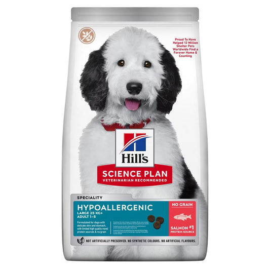 Hills -Hypoallergenic Adult Large Breed Dry Dog Food with Salmon - 14KG