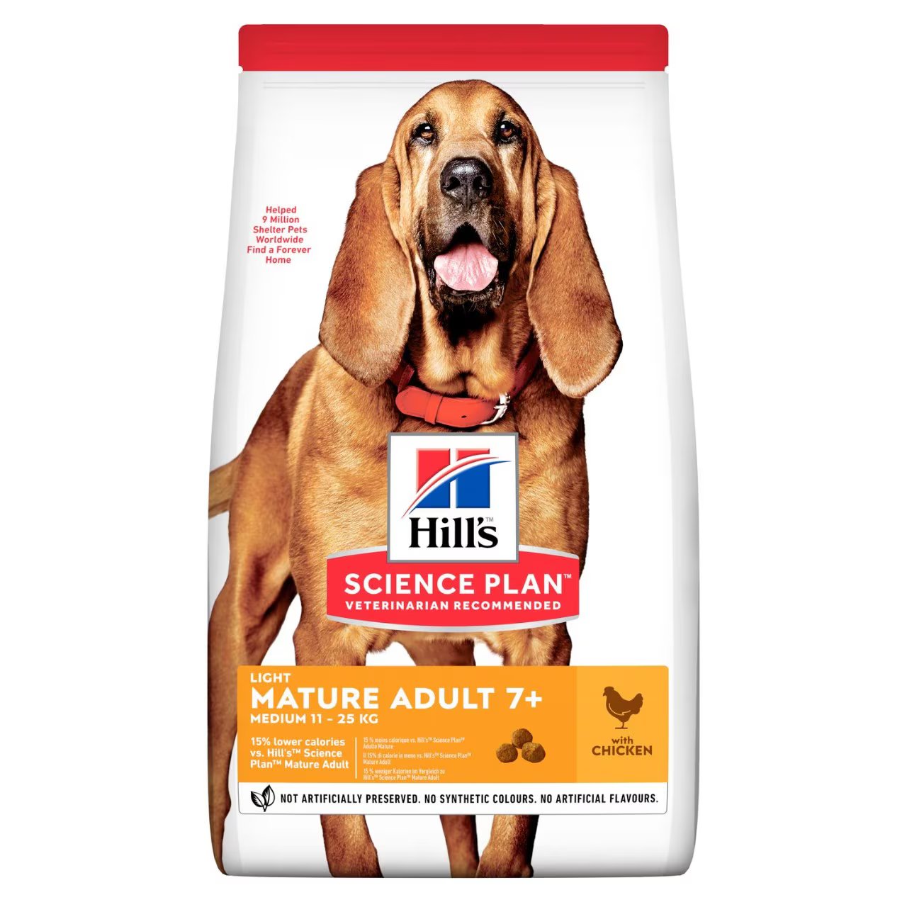 Hills -Light Mature Adult Medium Dry Dog Food with Chicken - 14KG