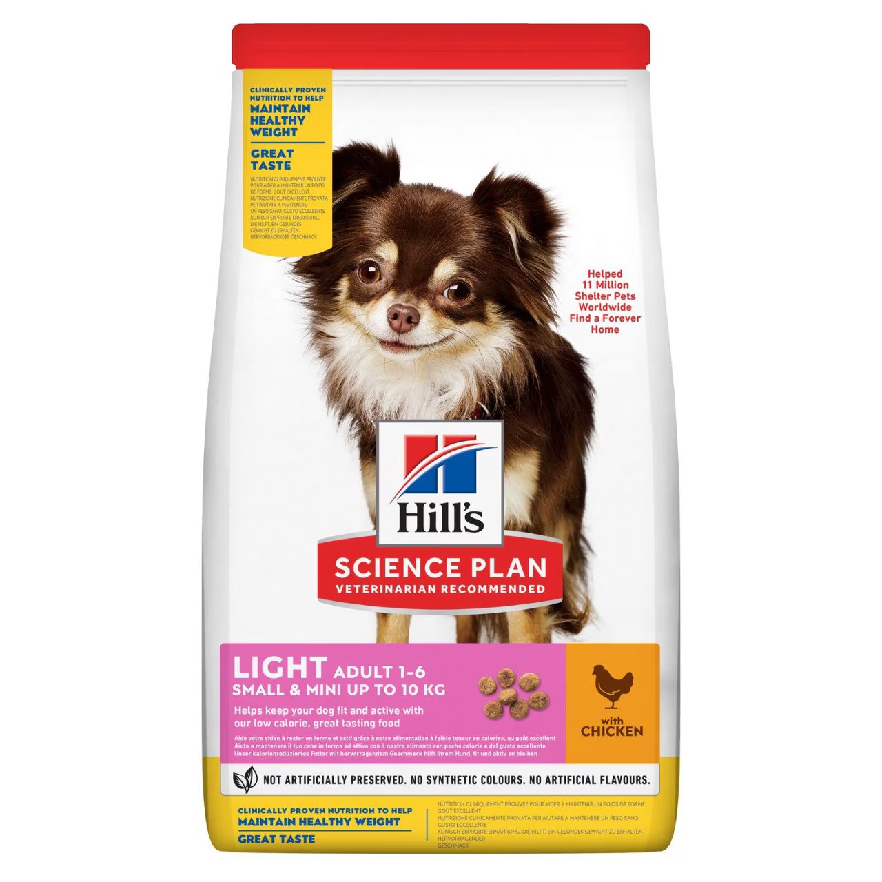 Hills -Light Adult Small & Mini Breed Dry Dog Food with Chicken - 1.5KG