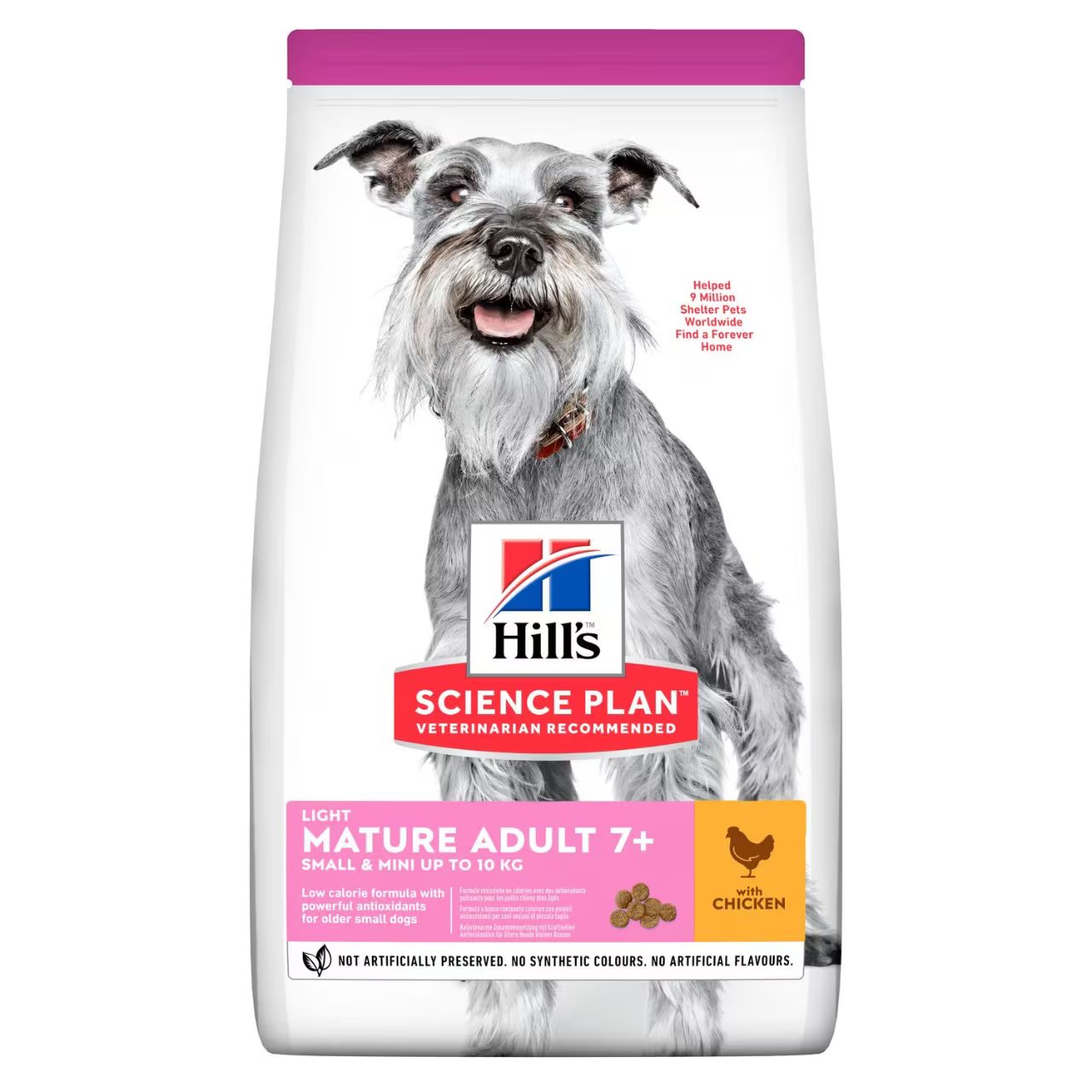 Hills -Light Mature Adult Small & Mini Mini Breed Dry Dog Food with Chicken - 2.5KG