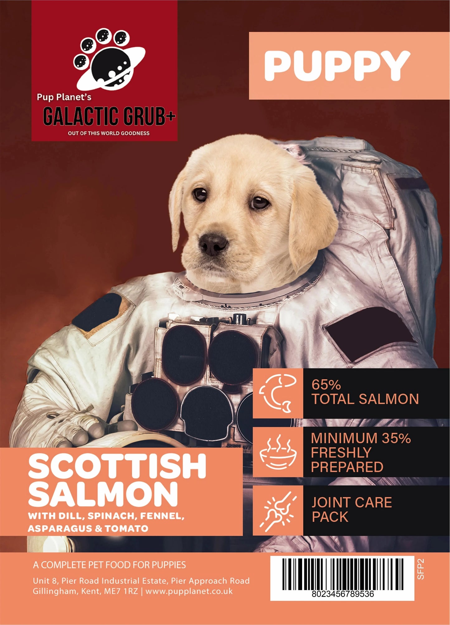 SUPERFOOD RANGE - Galactic Grub+ Salmon (Puppy) with SUPERFOOD